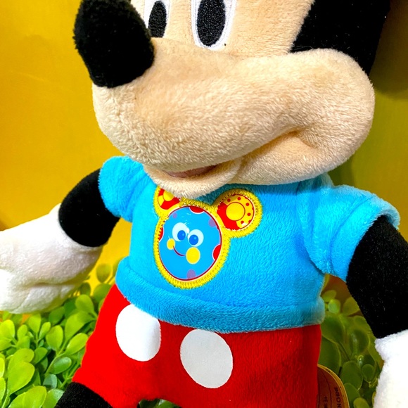 DISNEY MICKEY MOUSE CLUBHOUSE MICKEY TALKING & LIGHTS UP PLUSH 12” WORKS! - Picture 5 of 10